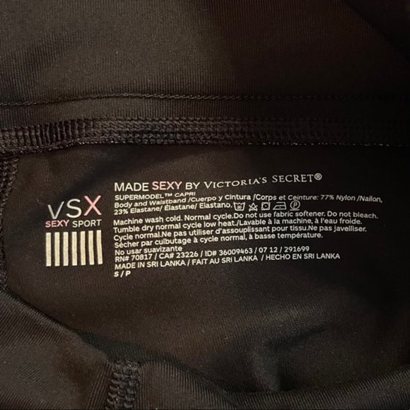 NWOT VS Sexy Sport Supermodel Capri Small - Picture 3 of 3